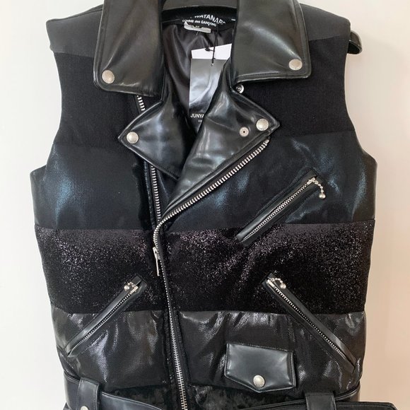 Junya Watanabe Jackets & Blazers - Junya Watanabe Faux-Leather Padded Vest
